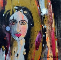 Zohaib Rind, 12 x 12 Inch, Acrylic on Canvas, Figurative Painting, AC-ZR-071